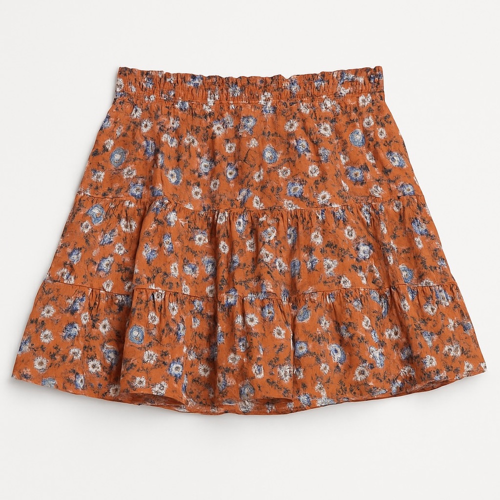 Floral Orange Skirt